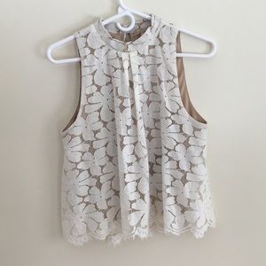 Love, Fire lined halter style lace shirt - M